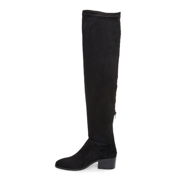 Steve Madden Gabbie Thigh High Over-Knee Boots Black Microsuede 8.5 - Picture 10 of 12